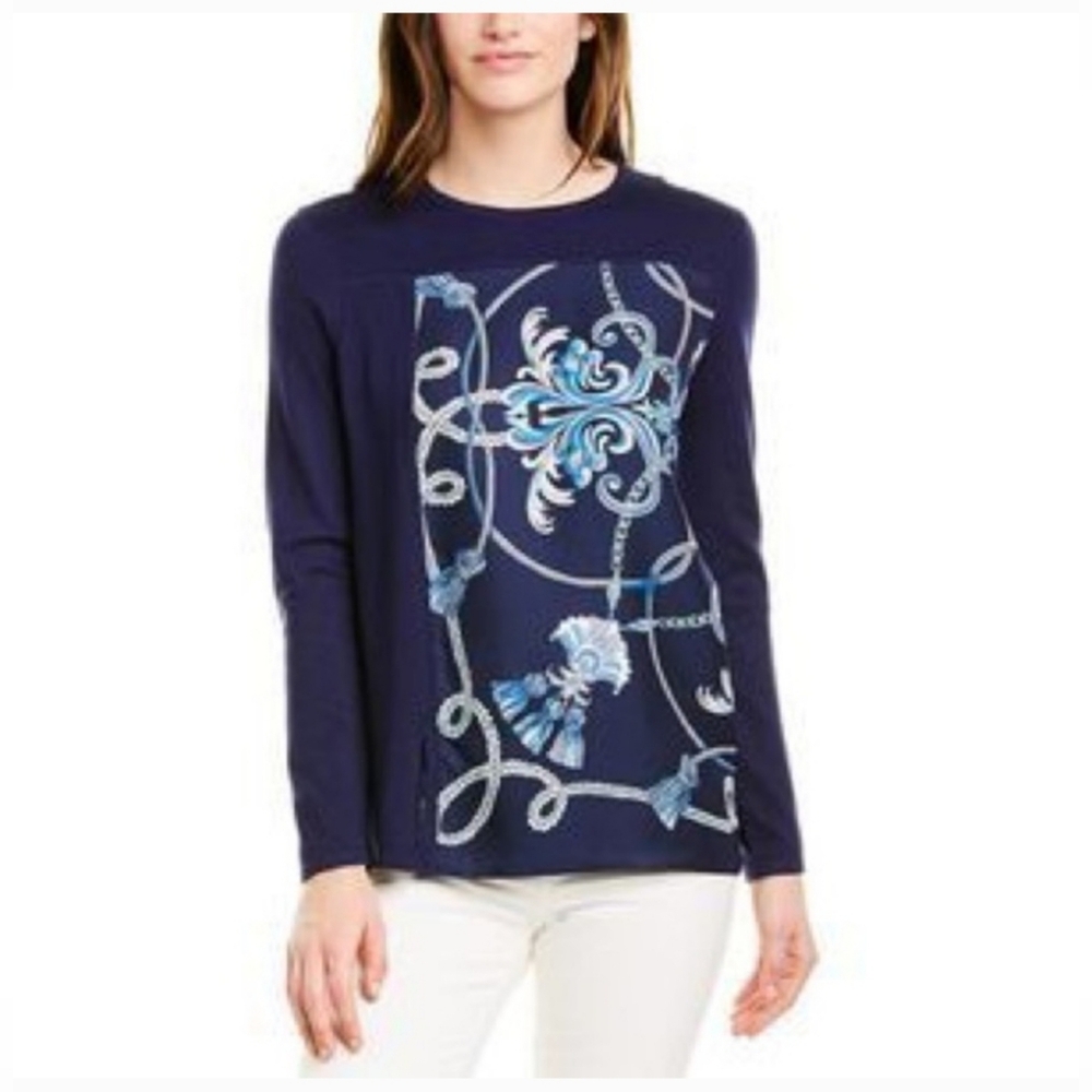 J. Mclaughlin Cashmere Blend Notting Sweater - image 1